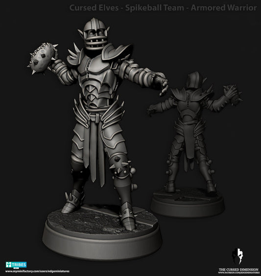 Cursed Elves - Armoured Warriors set of 4 - Spikeball Team (Sculpted by Edge Miniatures)