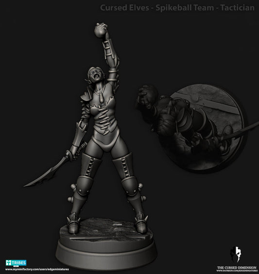 Cursed Elves - Tactician - Spikeball Team (Sculpted by Edge Miniatures)