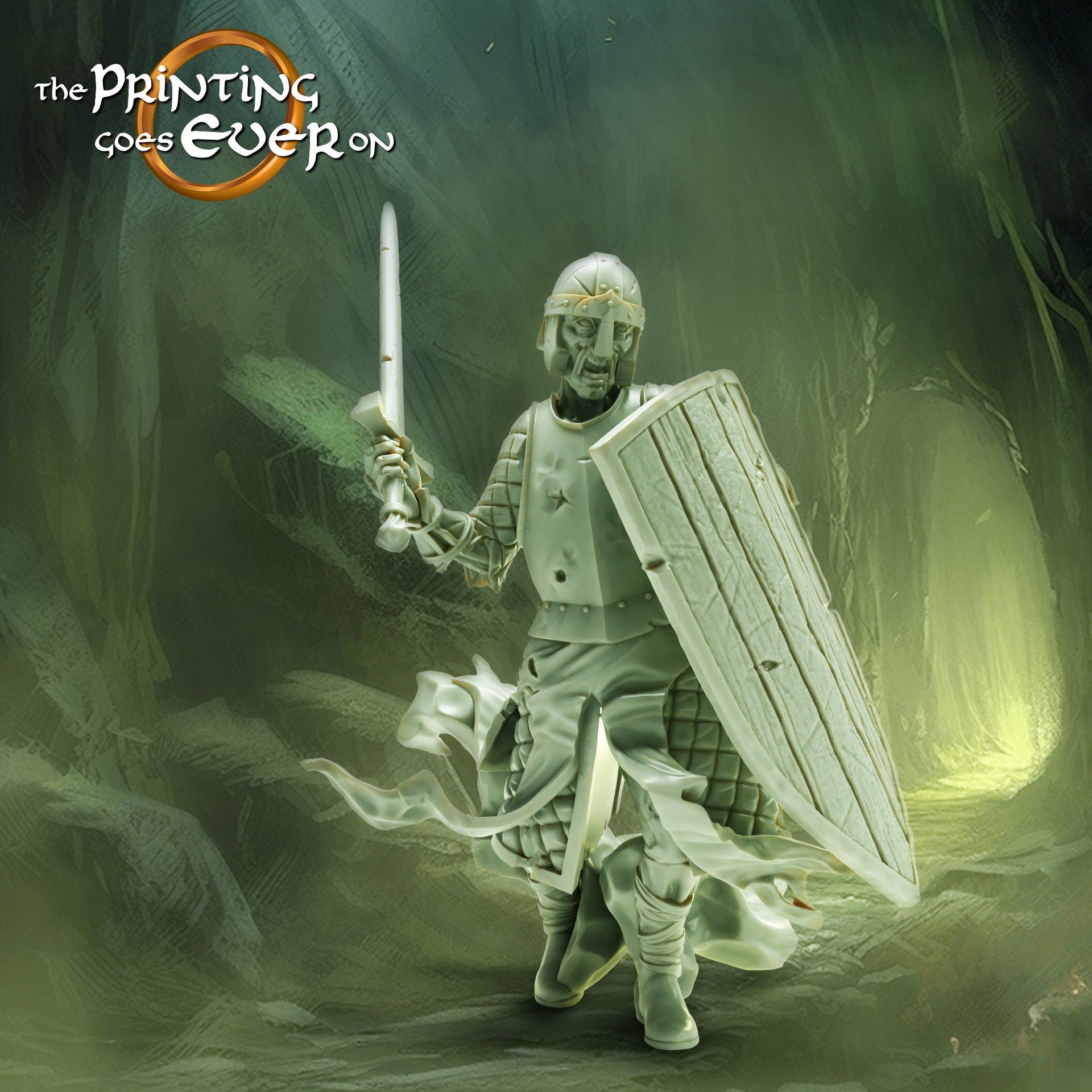 Ghost Warrior A - Hall of the Ghost King (sculpted by Print Goes Ever On)