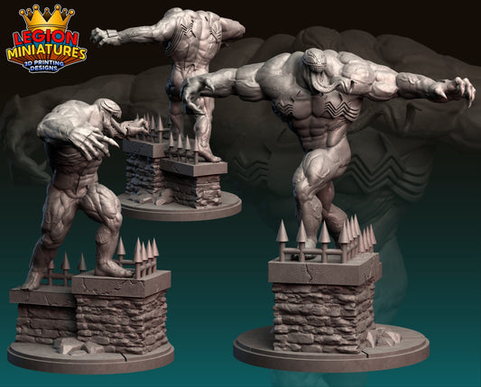 Venom Fan-Art 40mm Miniature (Sculpted by Legion Miniatures) (Crisis Protocol Proxy/Alternative)