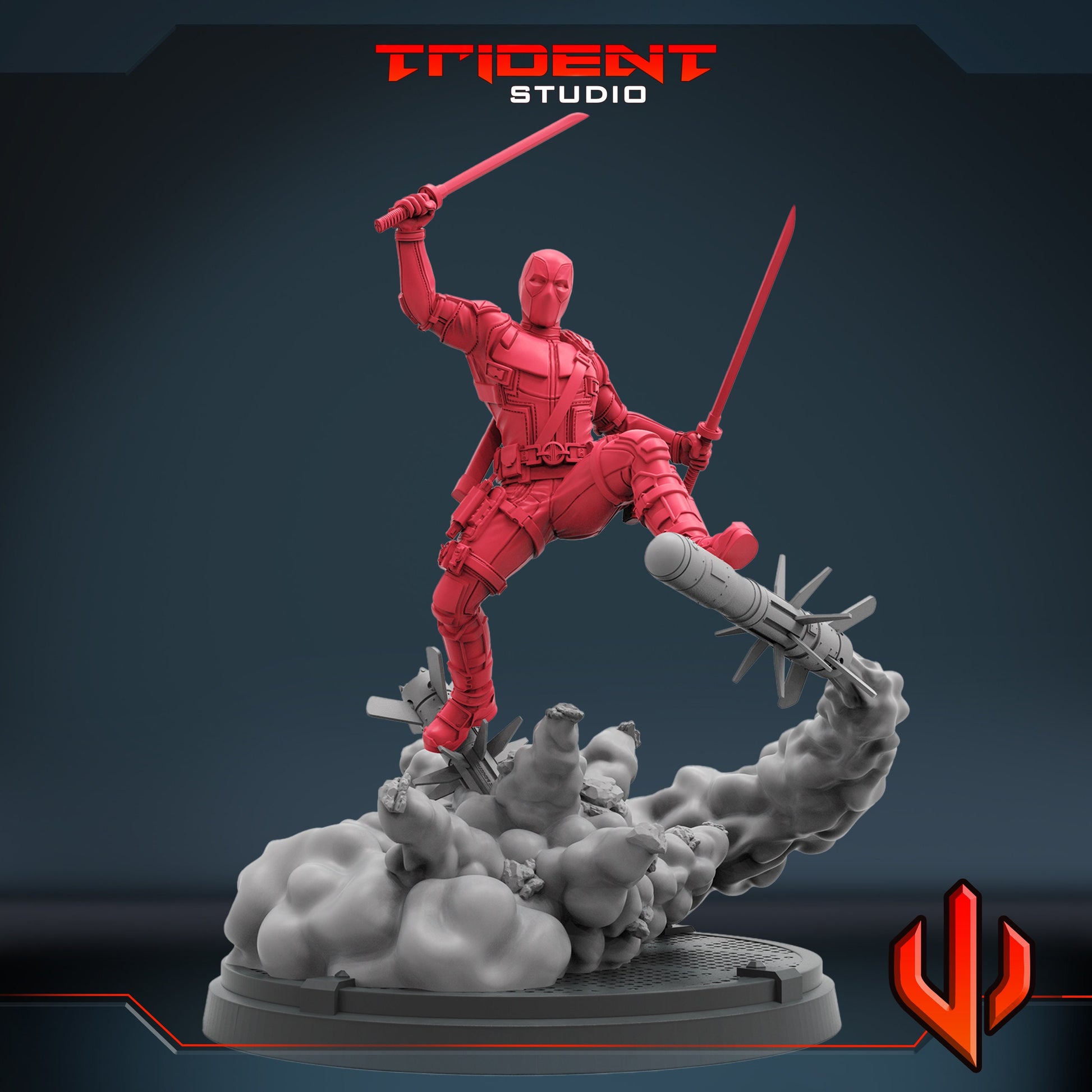 Deadpool 2 (Fan art sculpted by Trident Studio) (Crisis Protocol Proxy/Alternative)