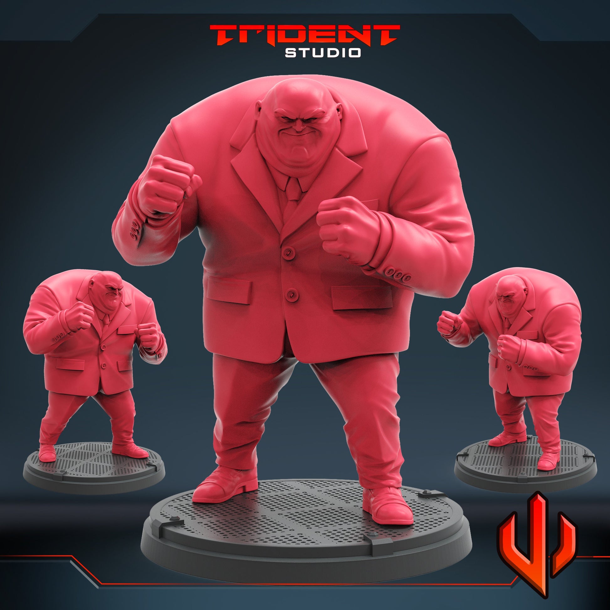 Kingpin Puzzle Quest (Fan art sculpted by Trident Studio) (Crisis Protocol Proxy/Alternative)