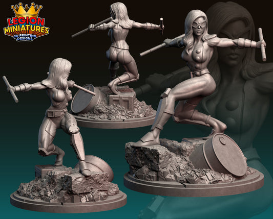 Mockingbird Fan Art 40mm Miniature (Sculpted by Legion Miniatures) (Crisis Protocol Proxy/Alternative)