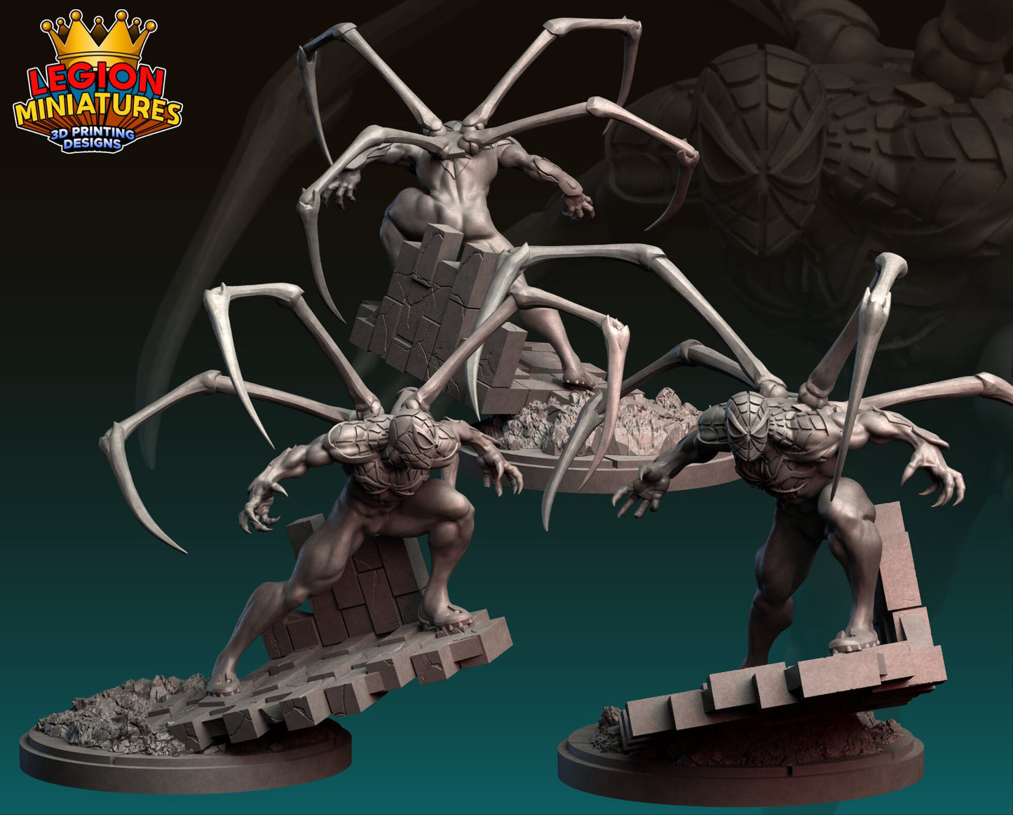 Superior Spider-Man Fan Art 40mm Miniature (Sculpted by Legion Miniatures) (Crisis Protocol Proxy/Alternative)