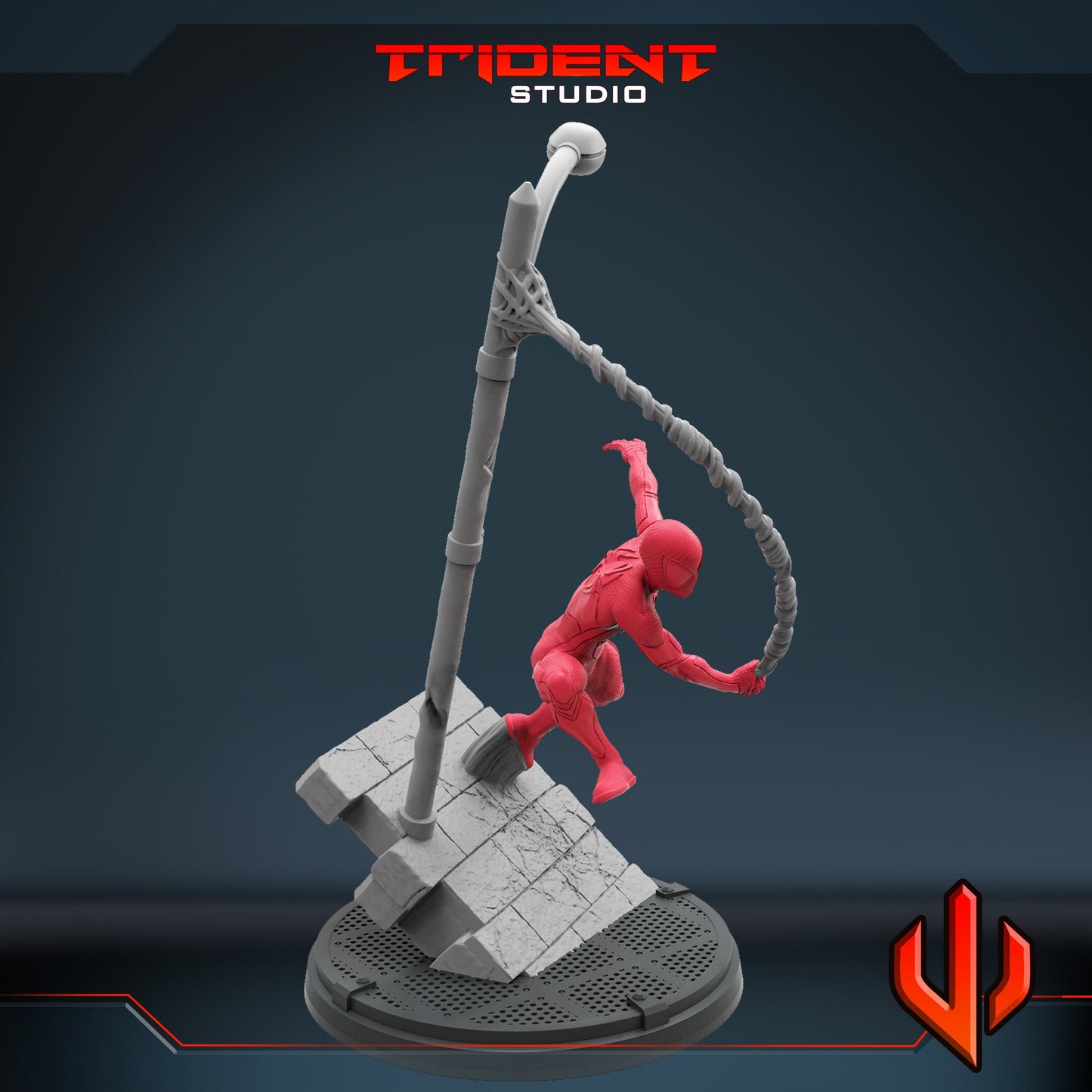 Spider-Man Miles Morales (Fan art sculpted by Trident Studio) (Crisis Protocol Proxy/Alternative)