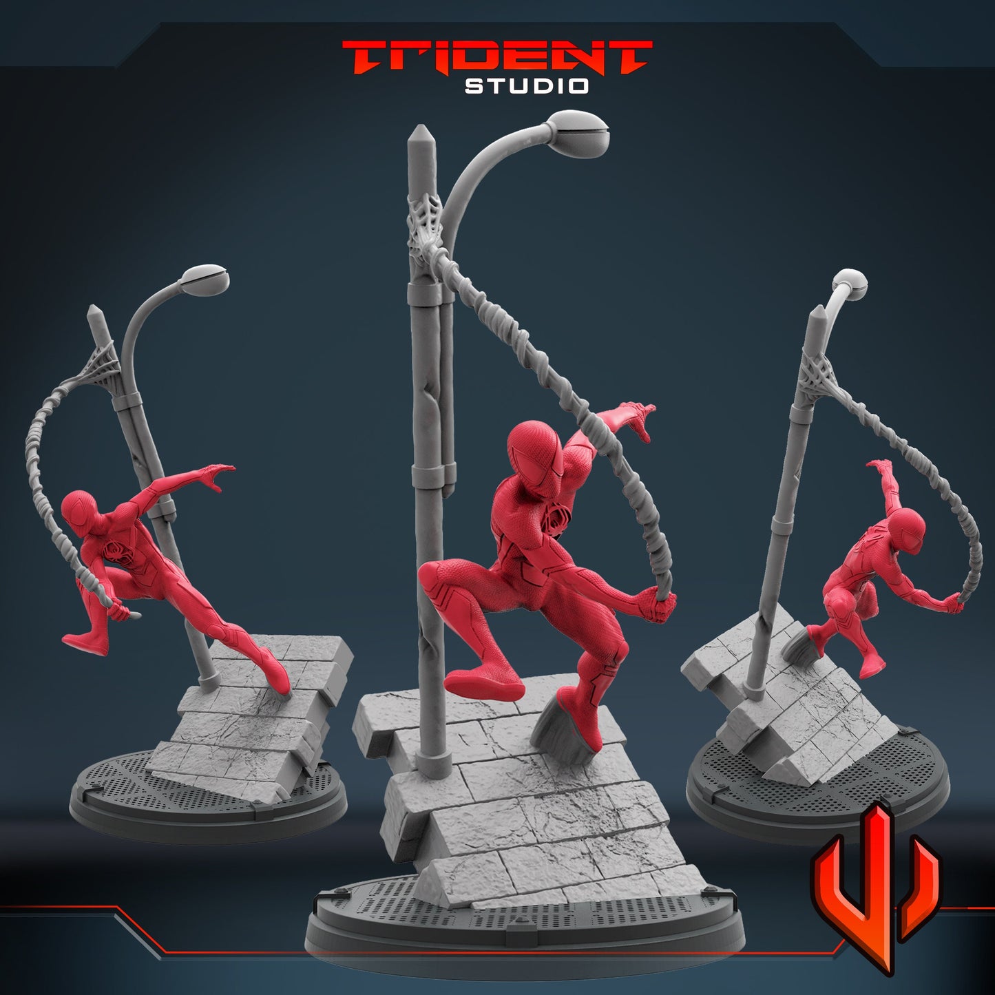 Spider-Man Miles Morales (Fan art sculpted by Trident Studio) (Crisis Protocol Proxy/Alternative)