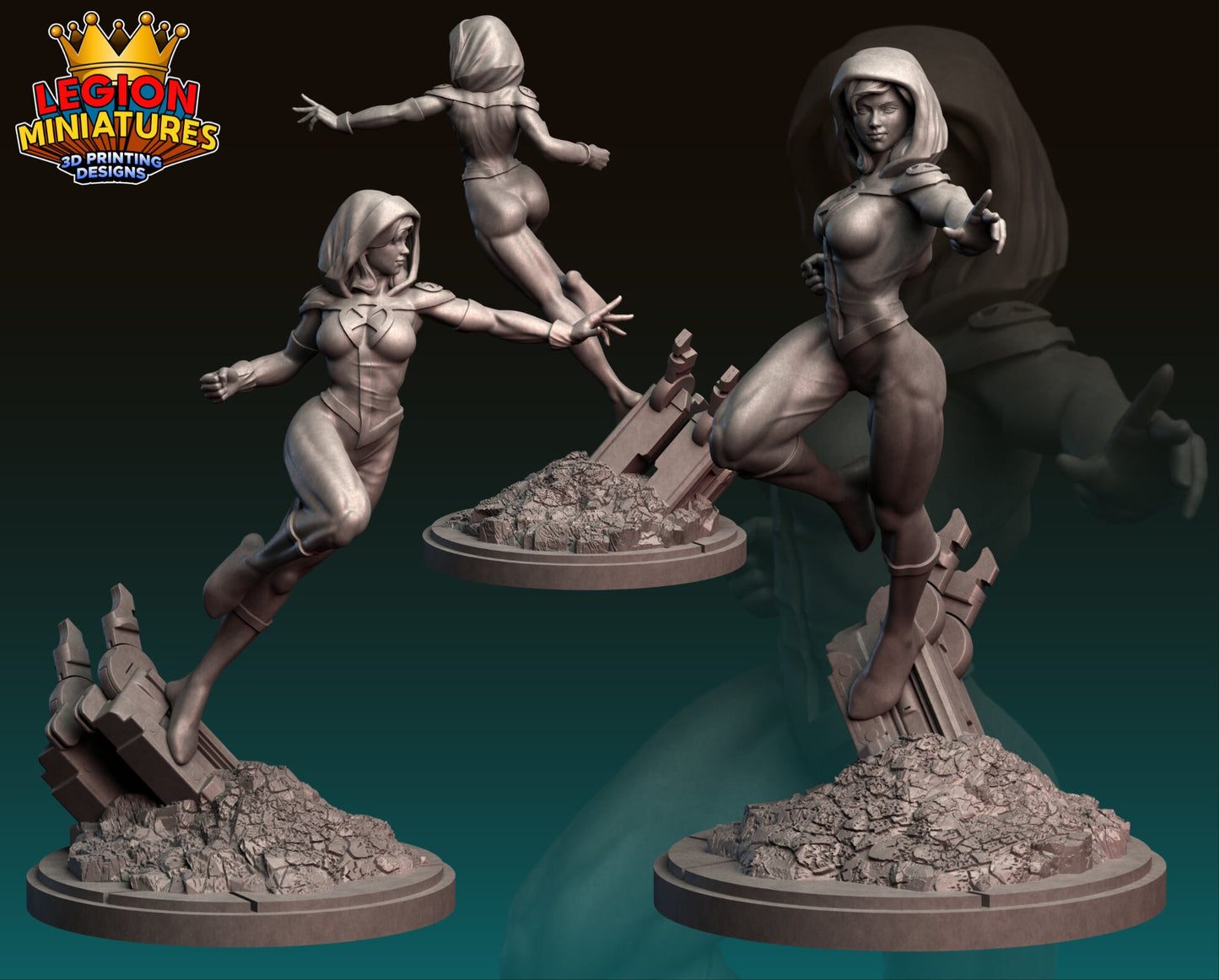 Rogue Fan Art 40mm Miniature (Sculpted by Legion Miniatures) (Crisis Protocol Proxy/Alternative)