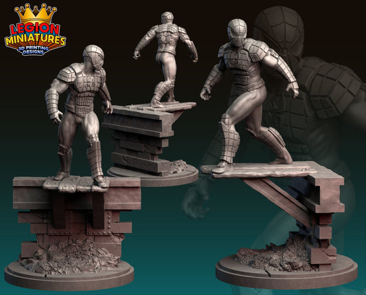 Armoured Spider-Man Fan Art 40mm Miniature (Sculpted by Legion Miniatures) (Crisis Protocol Proxy/Alternative)