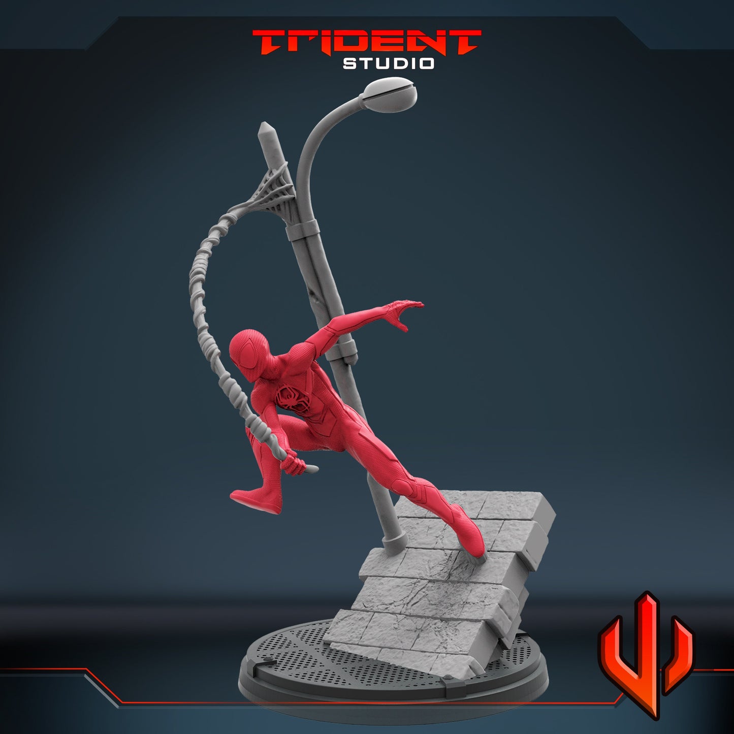Spider-Man Miles Morales (Fan art sculpted by Trident Studio) (Crisis Protocol Proxy/Alternative)