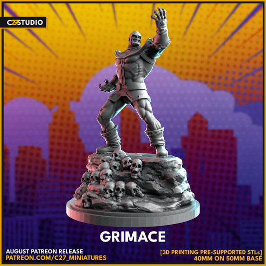 Thanos / Grimace 40mm miniature (sculpted by C27 collectibles) (Crisis Protocol Proxy/Alternative)