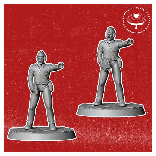 Officer 1 - The Red Menace (1 miniature) (Sculpted by Vermillion Miniatures)