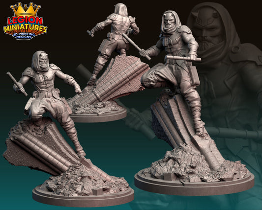 Daredevil Hooded ( Fan Art 40mm Miniature (Sculpted by Legion Miniatures) (Crisis Protocol Proxy/Alternative)