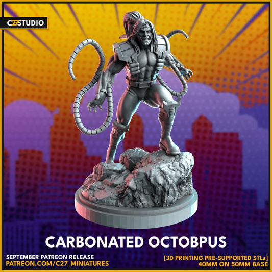 Carbonated Octopus / Omega Red 40mm miniature (sculpted by C27 collectibles) (Crisis Protocol Proxy/Alternative)