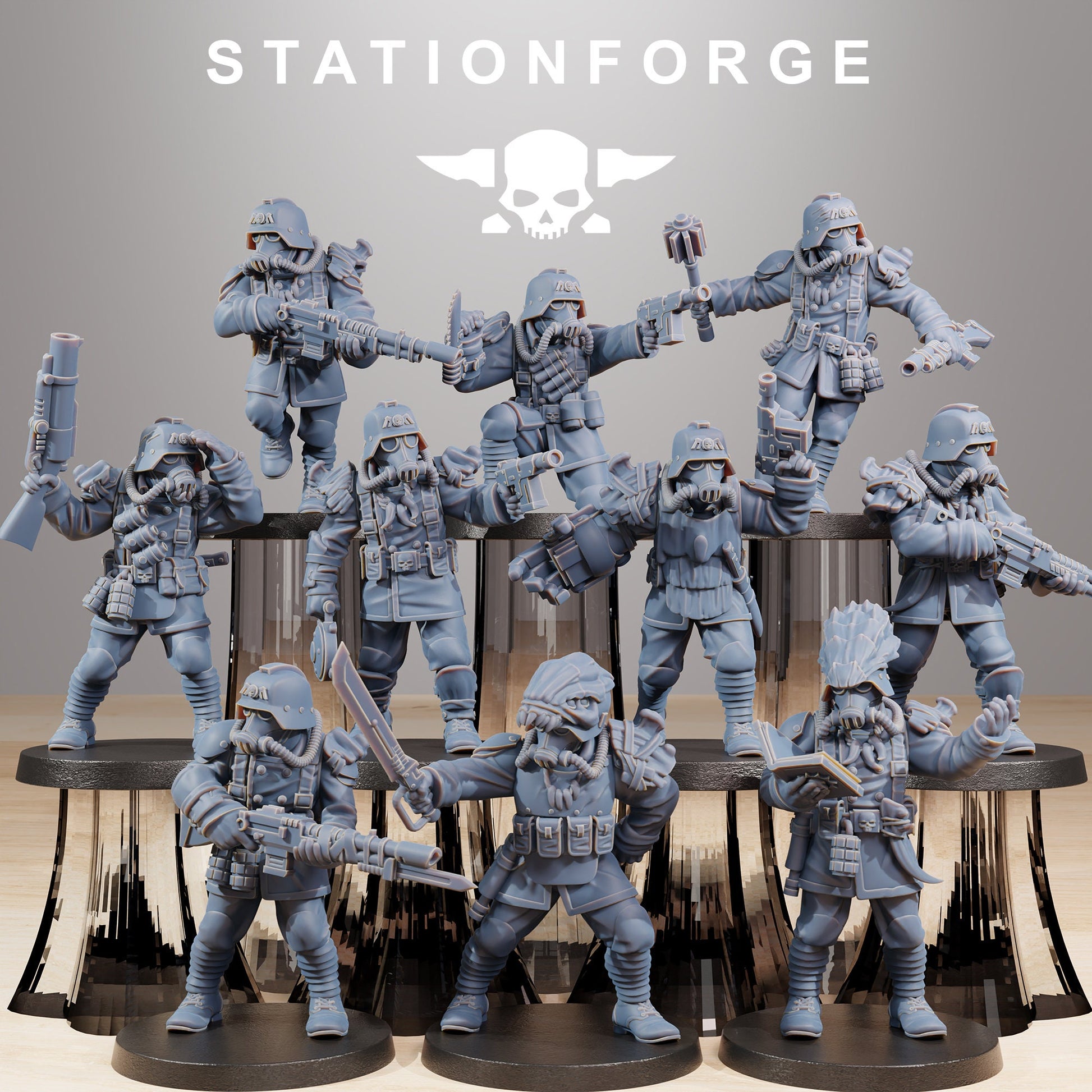 Grim Guard Xenarid Hunters - set of 10 (sculpted by Stationforge)