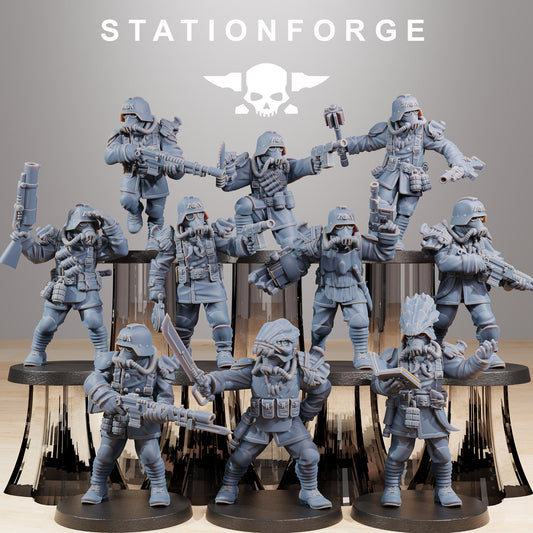 Grim Guard Xenarid Hunters - set of 10 (sculpted by Stationforge)