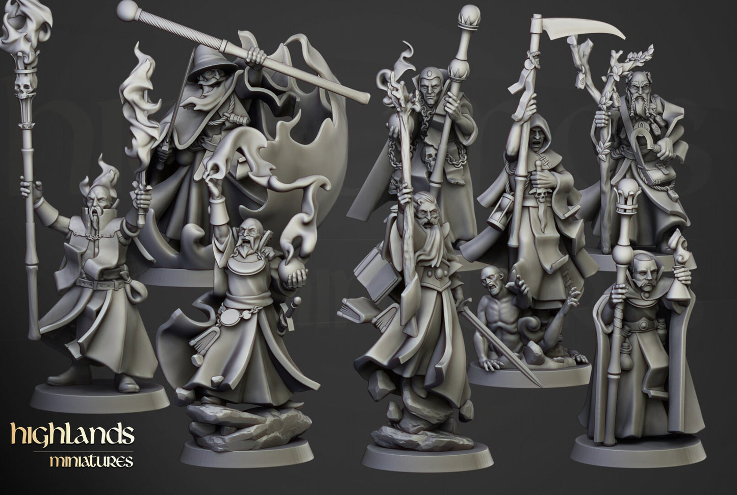 High Mage of Sunland on Pegasus - Sculpted by Highland Miniatures