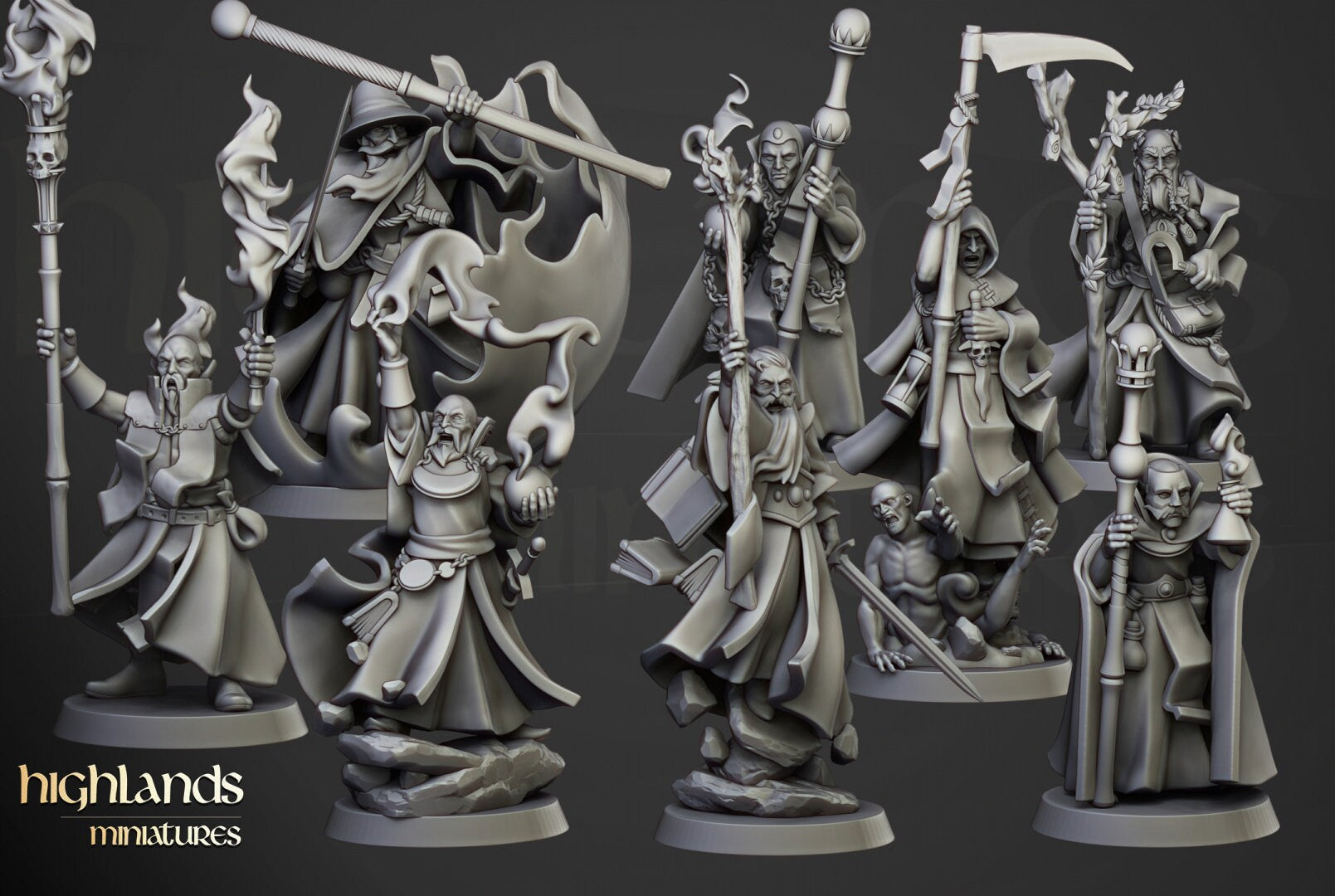 High Mage of Sunland on Pegasus - Sculpted by Highland Miniatures