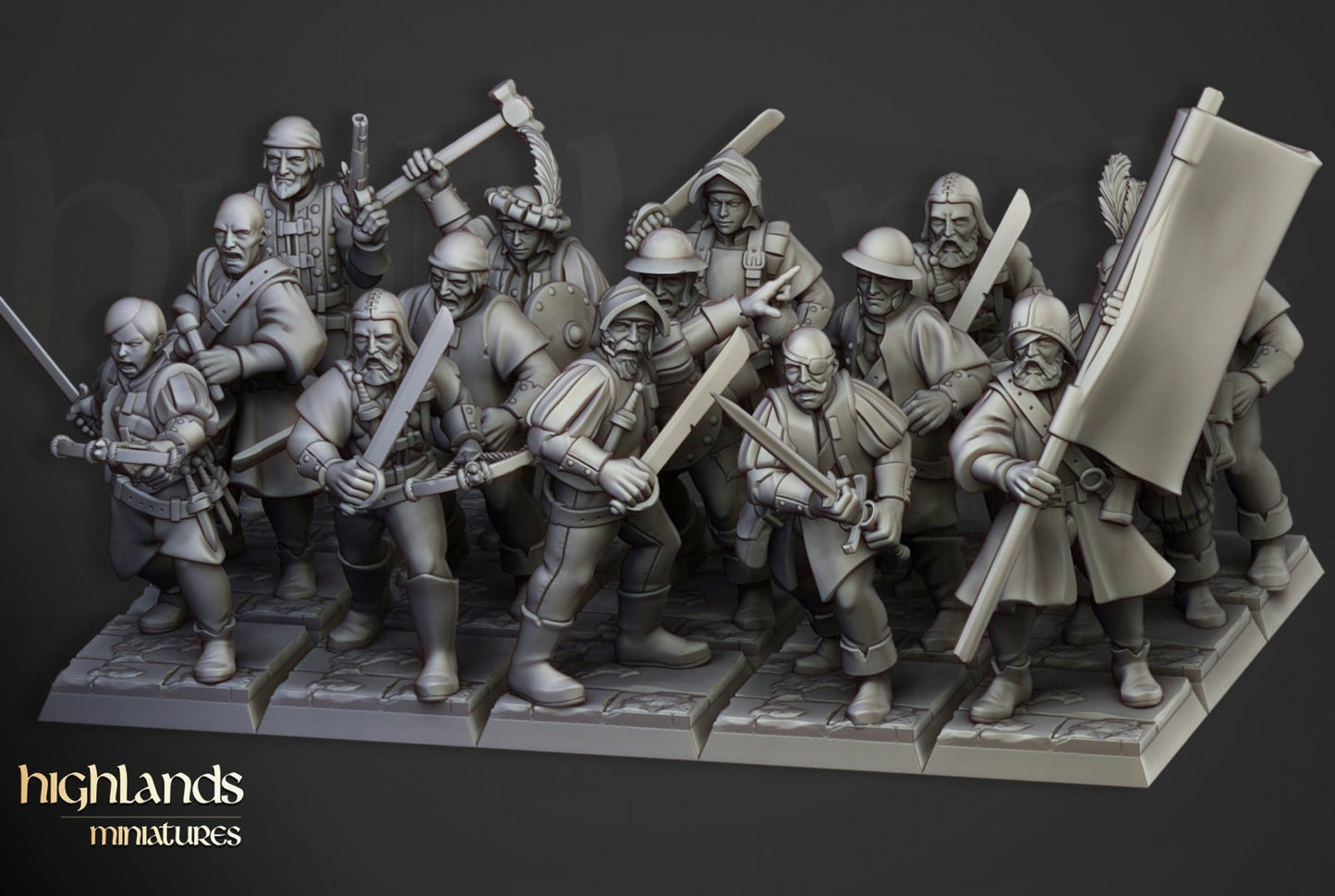 Sunland Militia (10) - Sculpted by Highland Miniatures