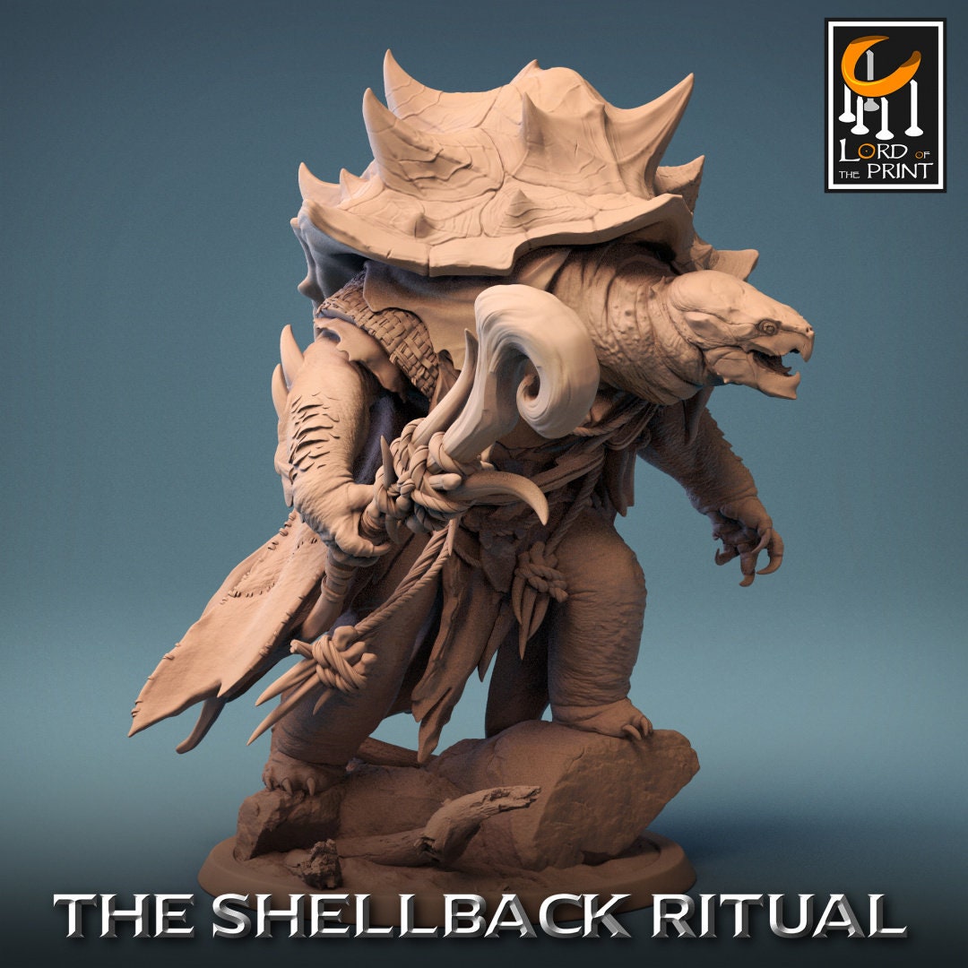 Shellspike Turtle - (Sculpted by Lord of the Print)