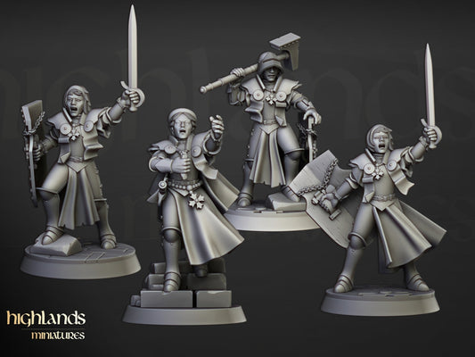 Sisters and Mother Superior (4) - Sculpted by Highland Miniatures