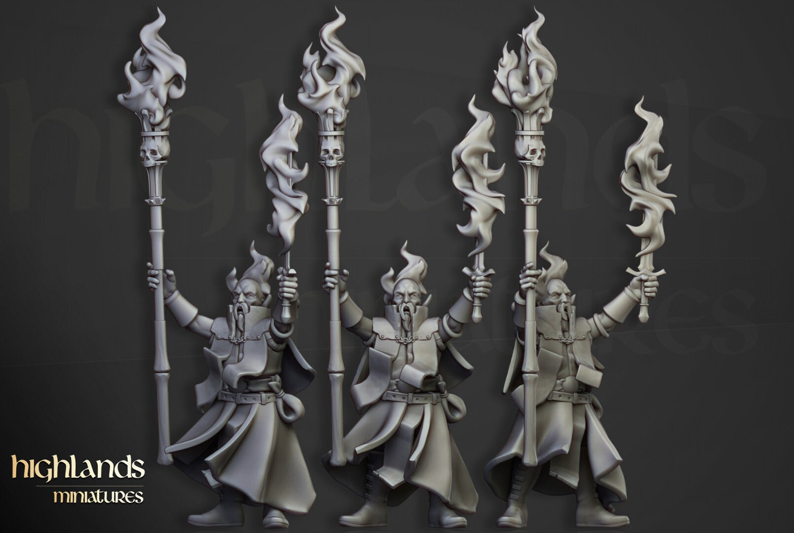 High Mage of Sunland on Pegasus - Sculpted by Highland Miniatures