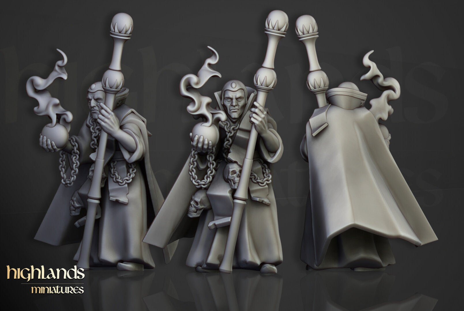 High Mage of Sunland on Pegasus - Sculpted by Highland Miniatures