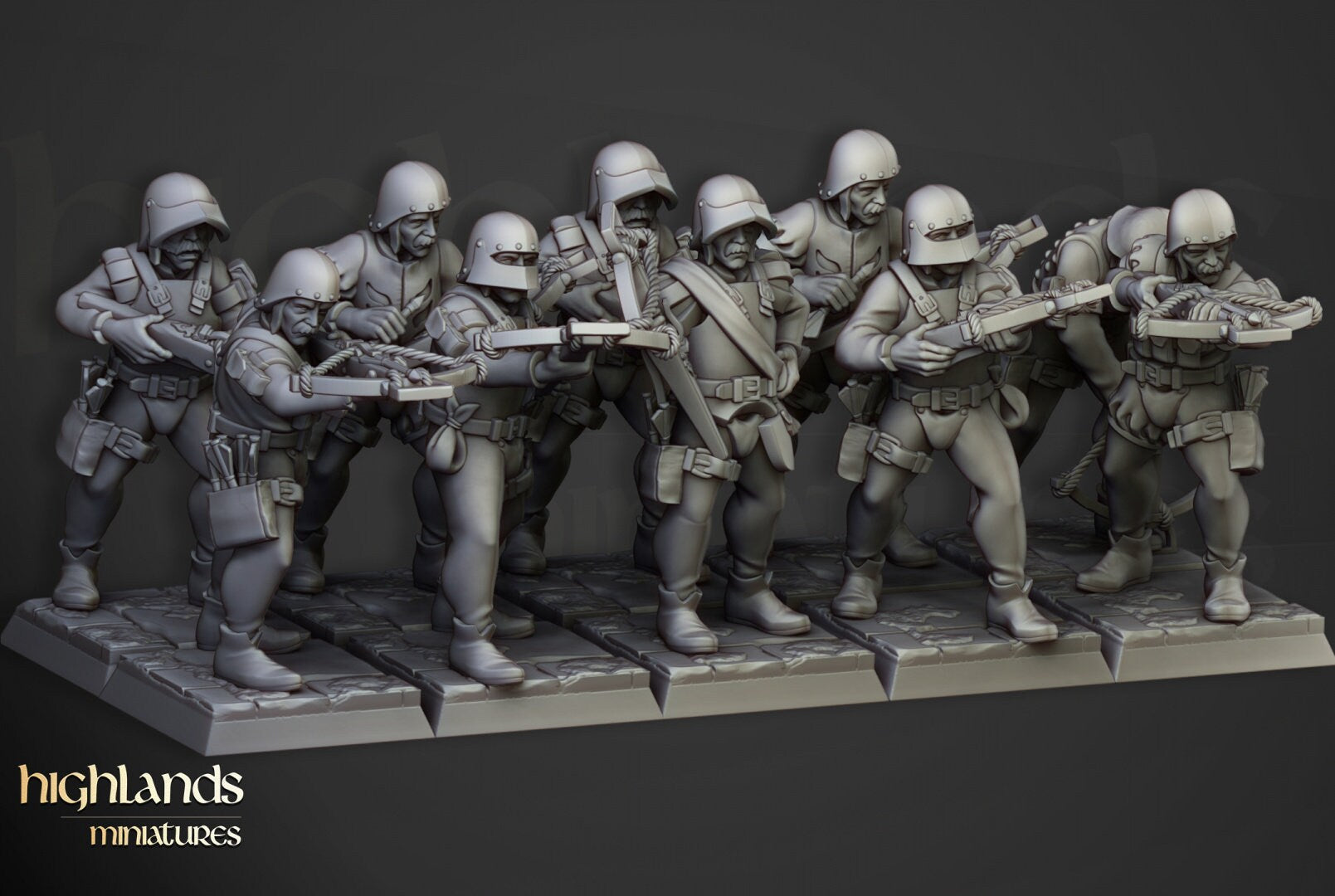 Sunland Crossbowmen Militia (10) - Sculpted by Highland Miniatures