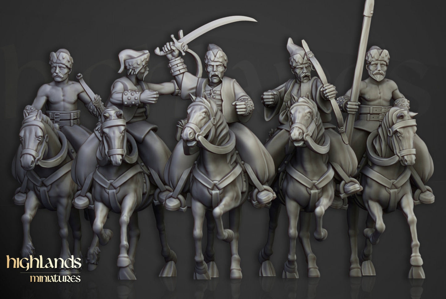 Cossack Light Cavalry (5) - Sculpted by Highland Miniatures