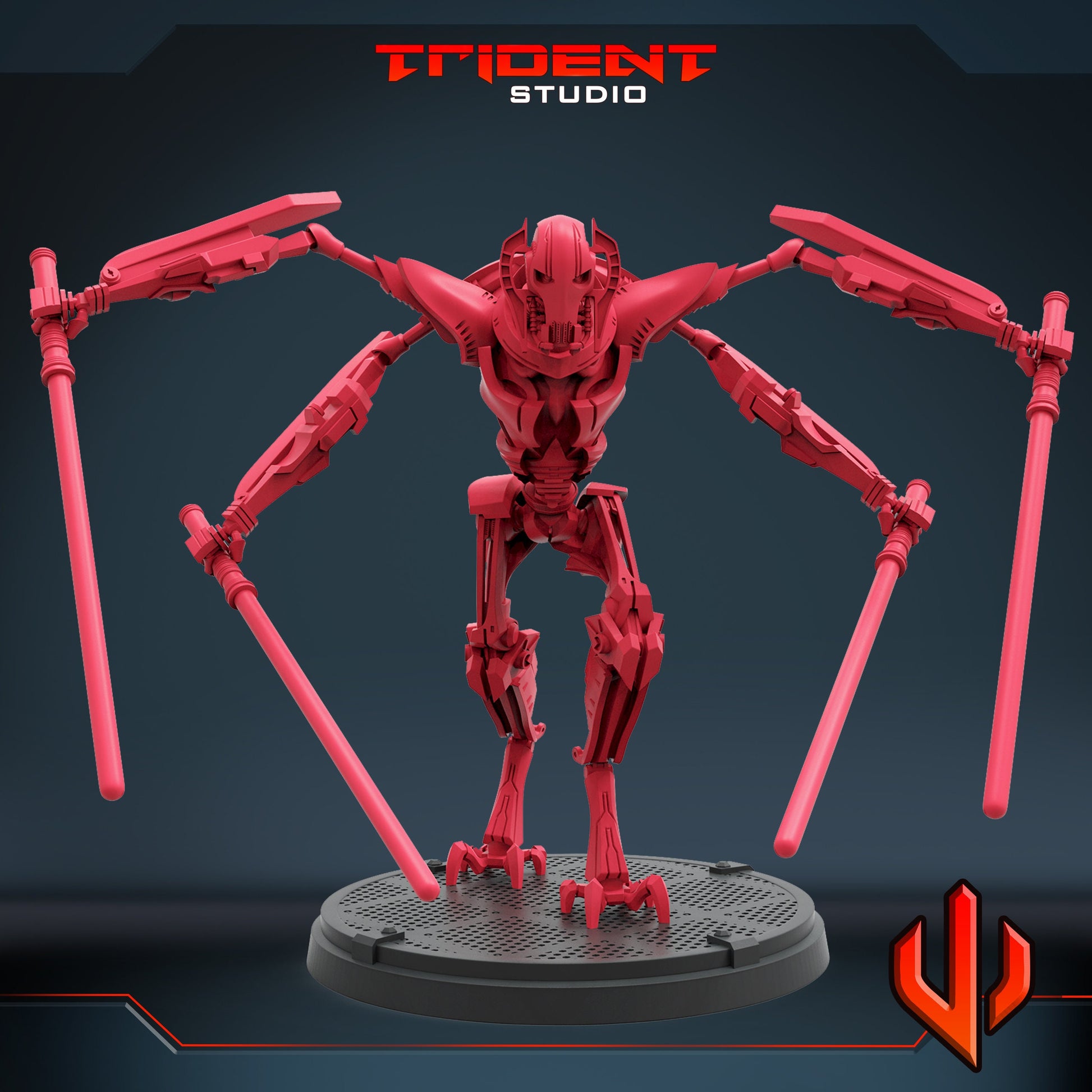 General Grievous A (Fan art sculpted by Trident Studio) (Crisis Protocol Proxy/Alternative)