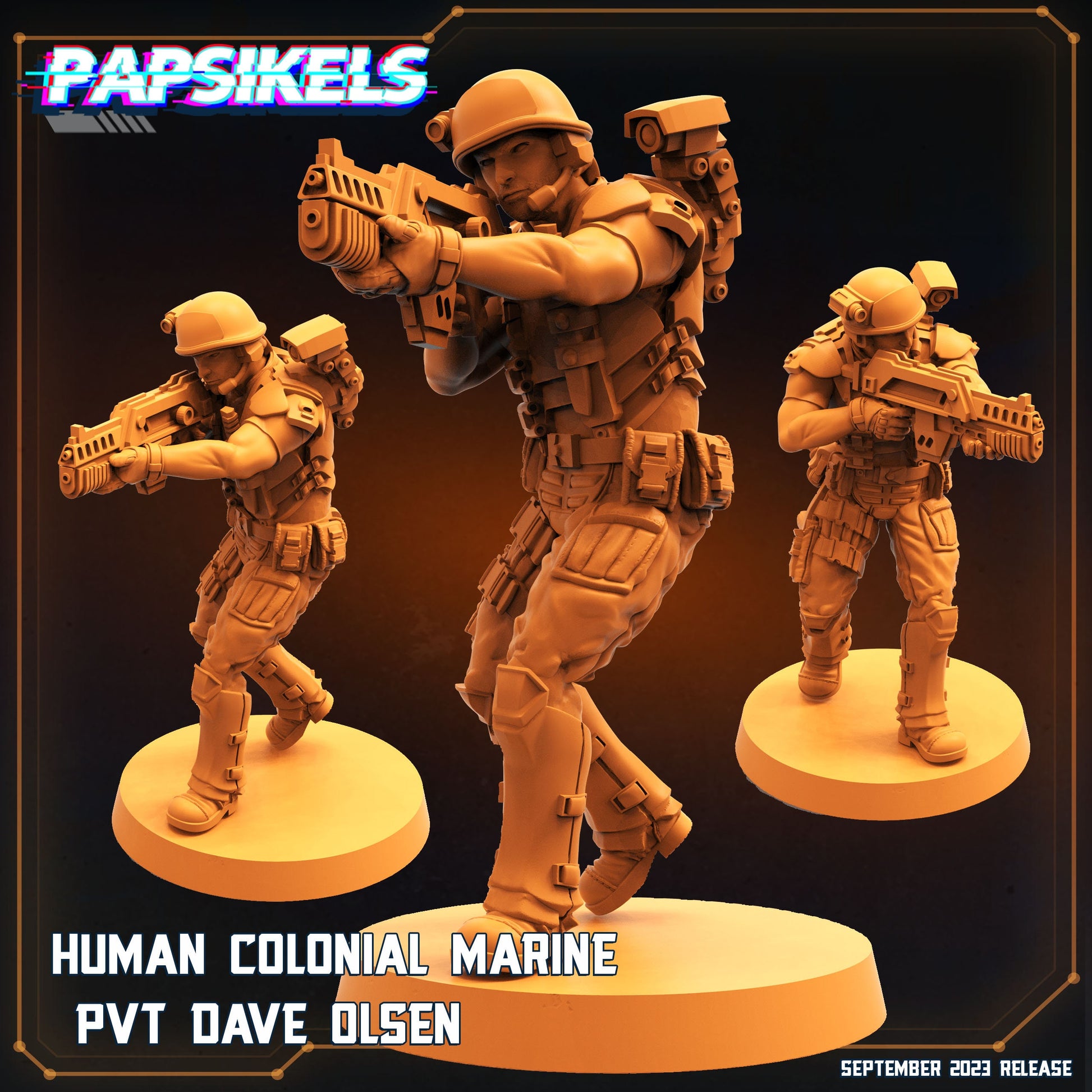Human Colonial Marine Pvt Dave Olsen (sculpted by Papsikels)