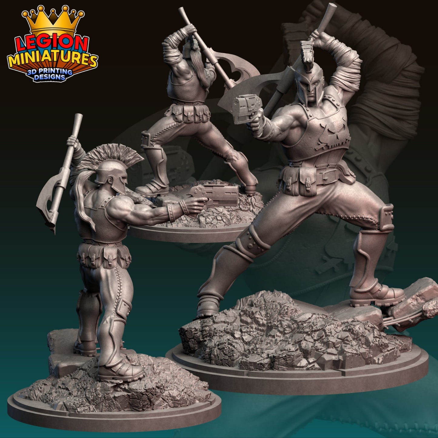 Ares - Fan-Art 40mm Miniature (Sculpted by Legion Miniatures) (Crisis Protocol Proxy/Alternative)