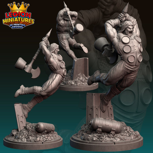 Ultimate Thor - Fan-Art 40mm Miniature (Sculpted by Legion Miniatures) (Crisis Protocol Proxy/Alternative)
