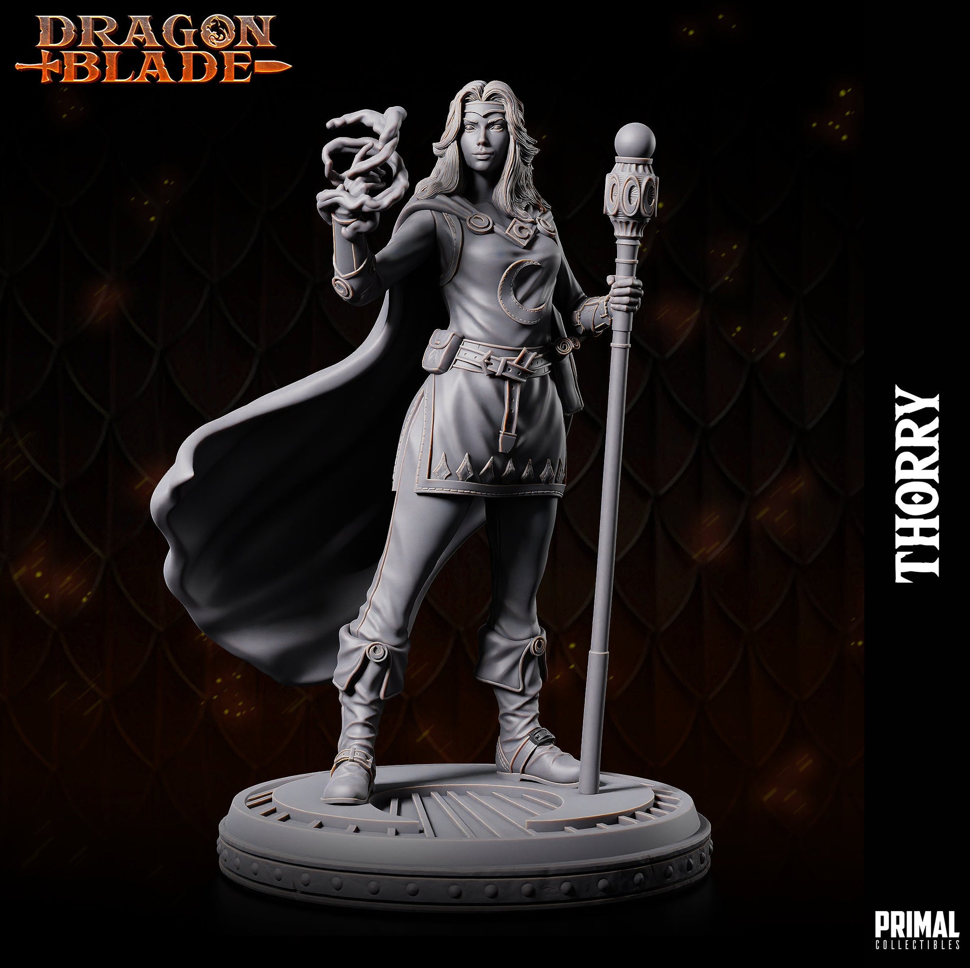 Thorry - Female Wizard (32mm / 75mm) - Sculpted by Primal Collectibles