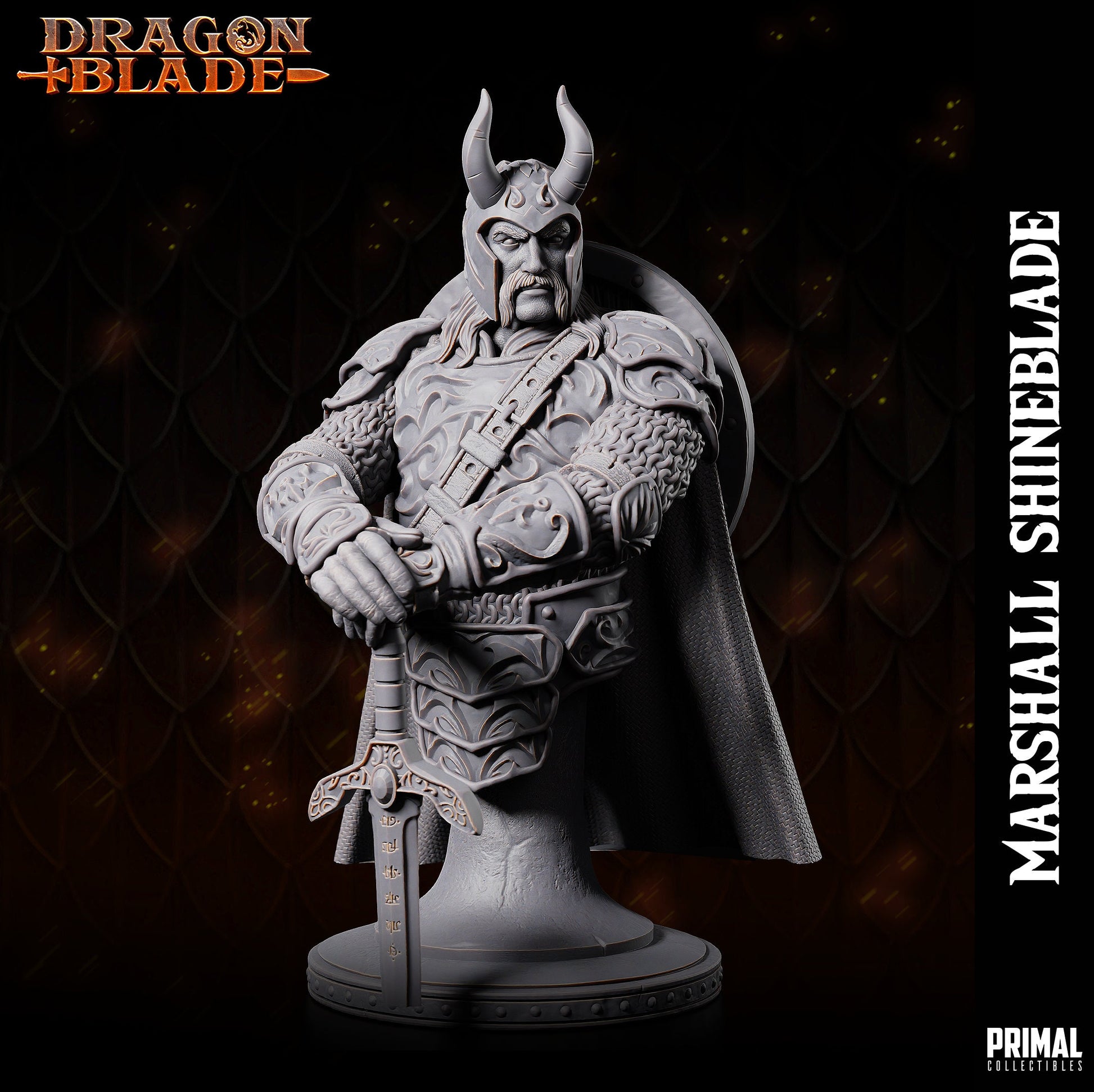 Marshall Shineblade - Fighter Knight (32mm / 75mm / Bust) - Sculpted by Primal Collectibles