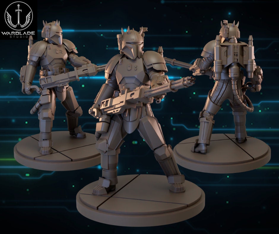 Heavy Mando 2 with Horns - Fan Art (sculpted by Warblade Studios)
