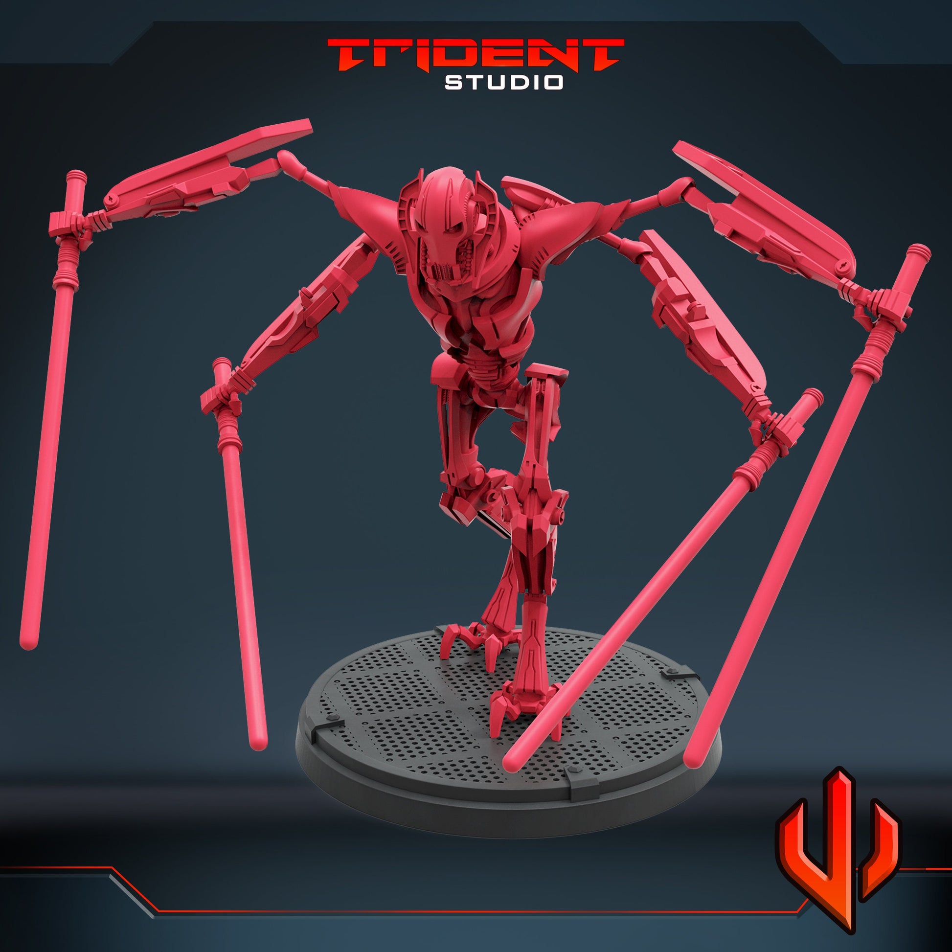 General Grievous A (Fan art sculpted by Trident Studio) (Crisis Protocol Proxy/Alternative)