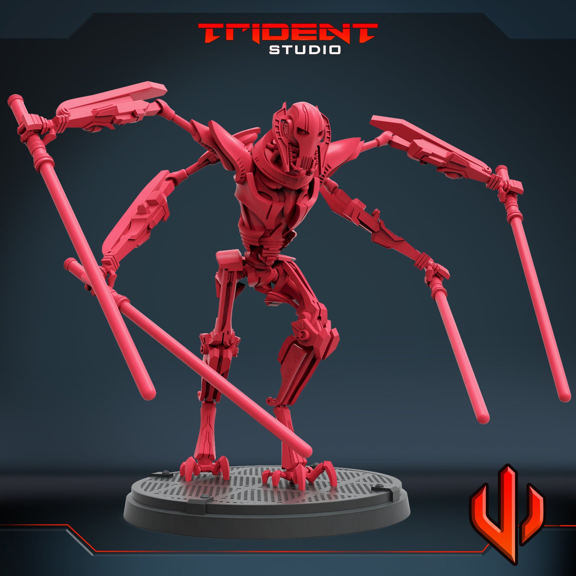 General Grievous A (Fan art sculpted by Trident Studio) (Crisis Protocol Proxy/Alternative)