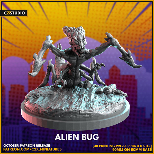 Brood / Alien Bug 40mm miniature (sculpted by C27 collectibles) (Crisis Protocol Proxy/Alternative)