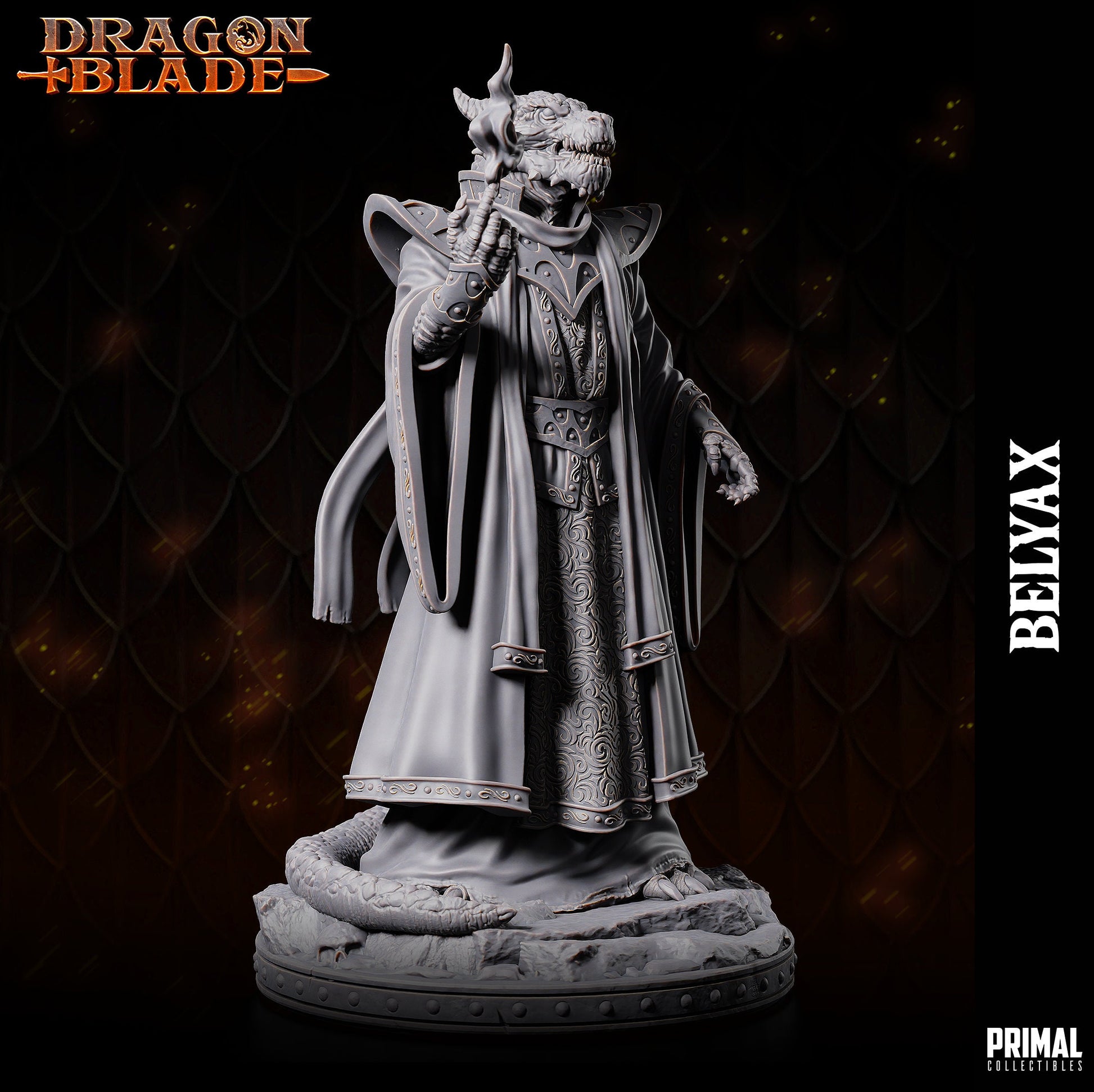 Belyax - Draconian (32mm / 75mm) - Sculpted by Primal Collectibles