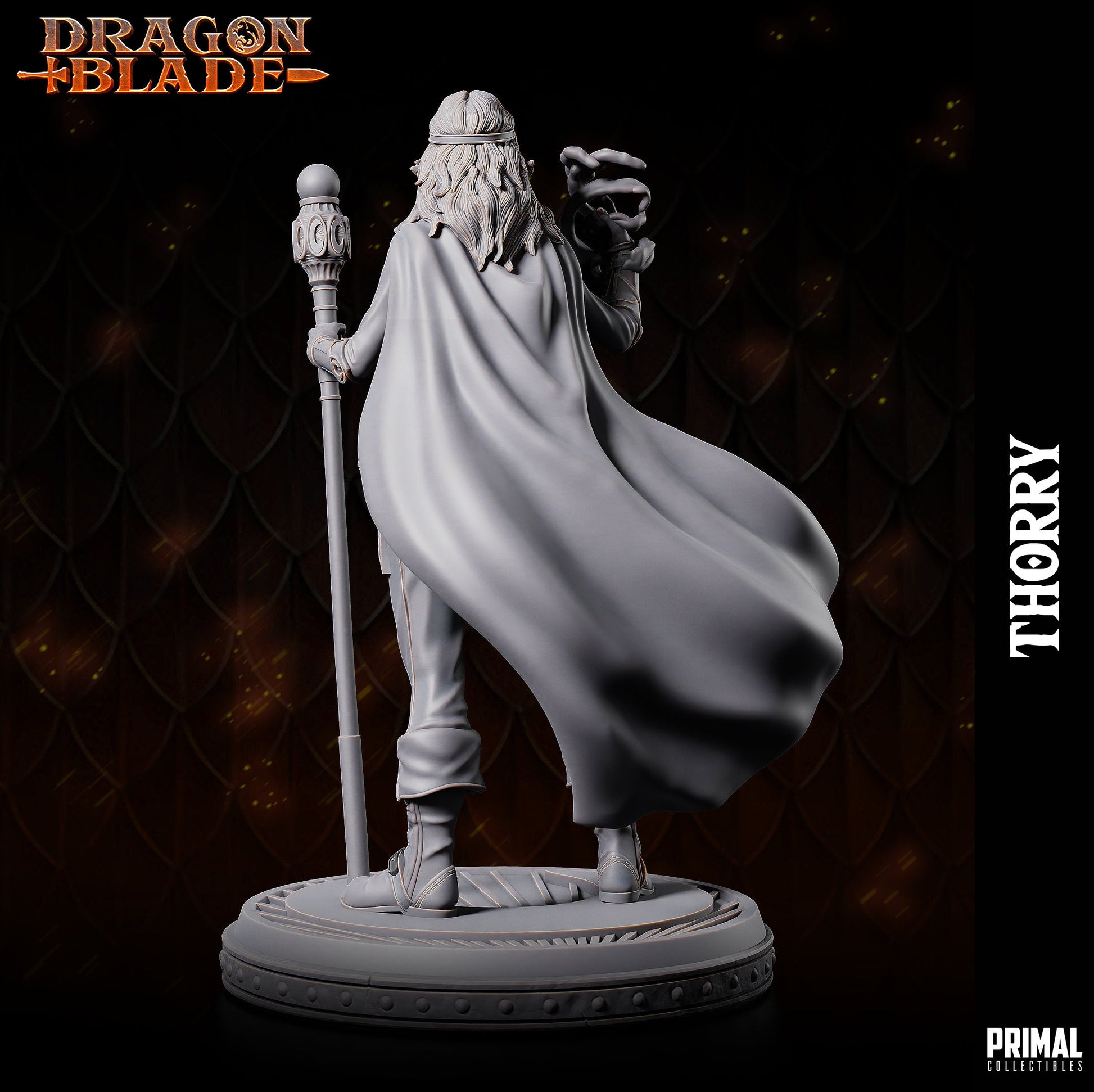 Thorry - Female Wizard (32mm / 75mm) - Sculpted by Primal Collectibles