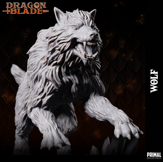 Wolf Snowdasher 1 (32mm / 75mm) - Sculpted by Primal Collectibles