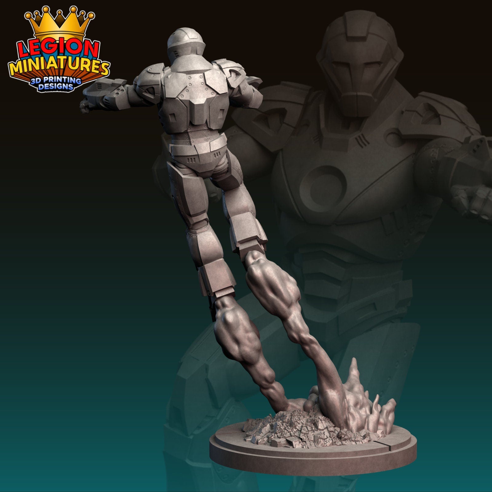 Ultimate Iron Man Fan-Art 40mm Miniature (Sculpted by Legion Miniatures) (Crisis Protocol Proxy/Alternative)
