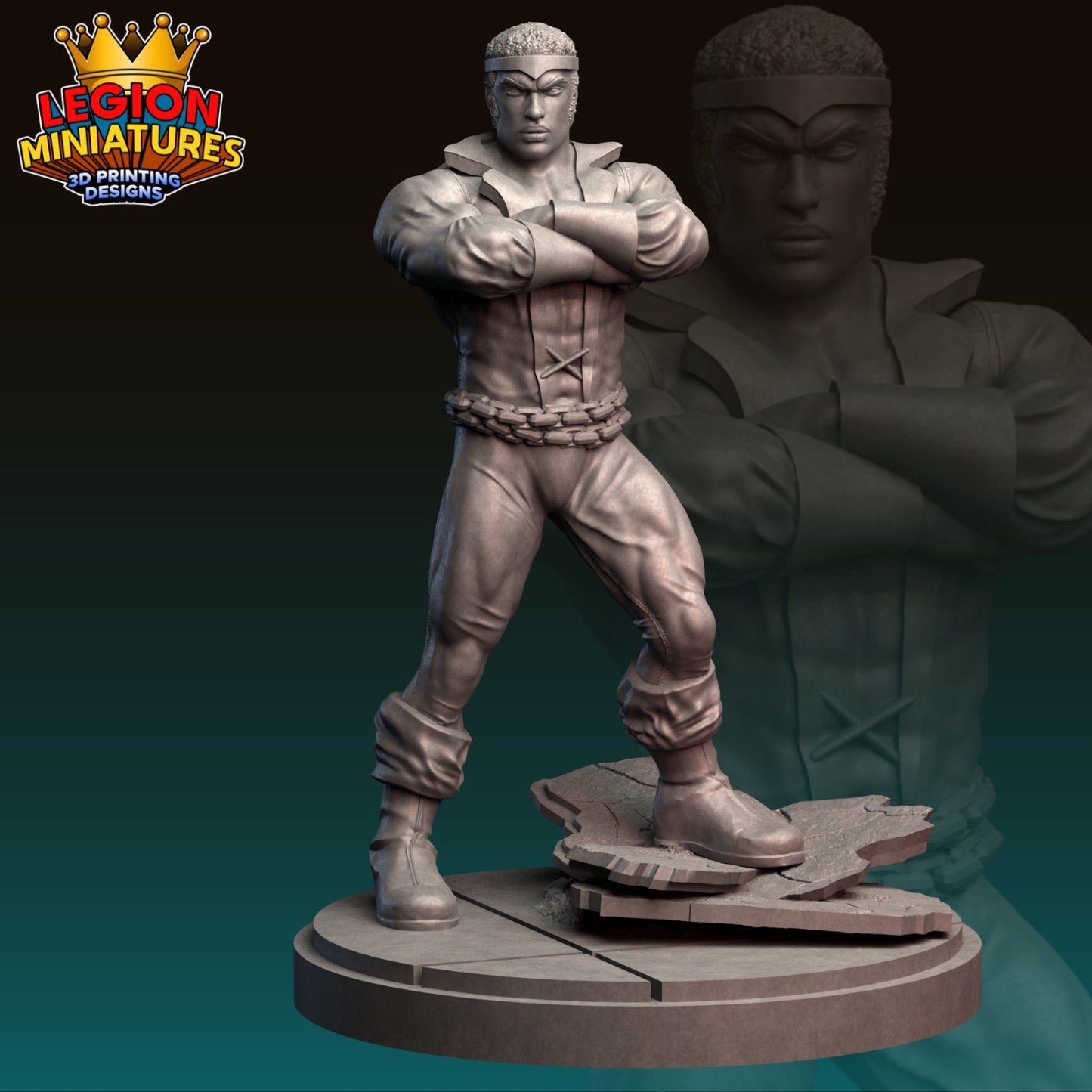 Luke Cage Fan-Art 40mm Miniature (Sculpted by Legion Miniatures) (Crisis Protocol Proxy/Alternative)