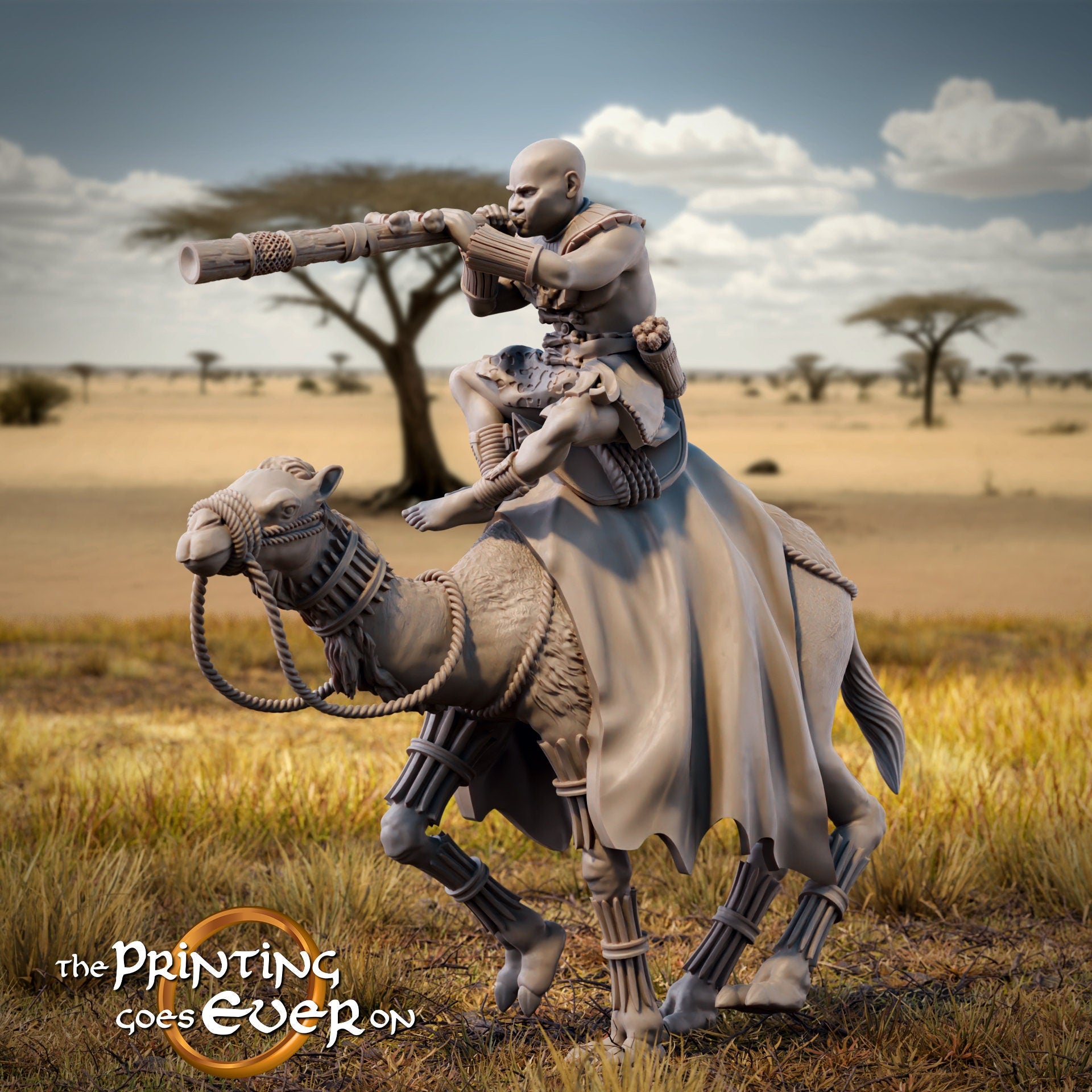 Camel Rider C (sculpted by The Printing Goes Ever On)