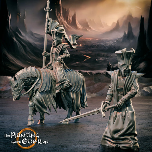 Herald of Saucar - Mounted & on Foot - Gates of Evil (sculpted by Print Goes Ever On)