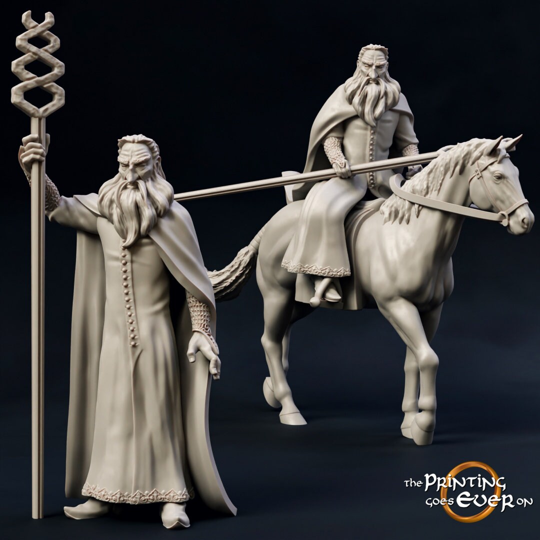 Saligastir - Mounted & on Foot - Forces of Evil (sculpted by Print Goes Ever On)