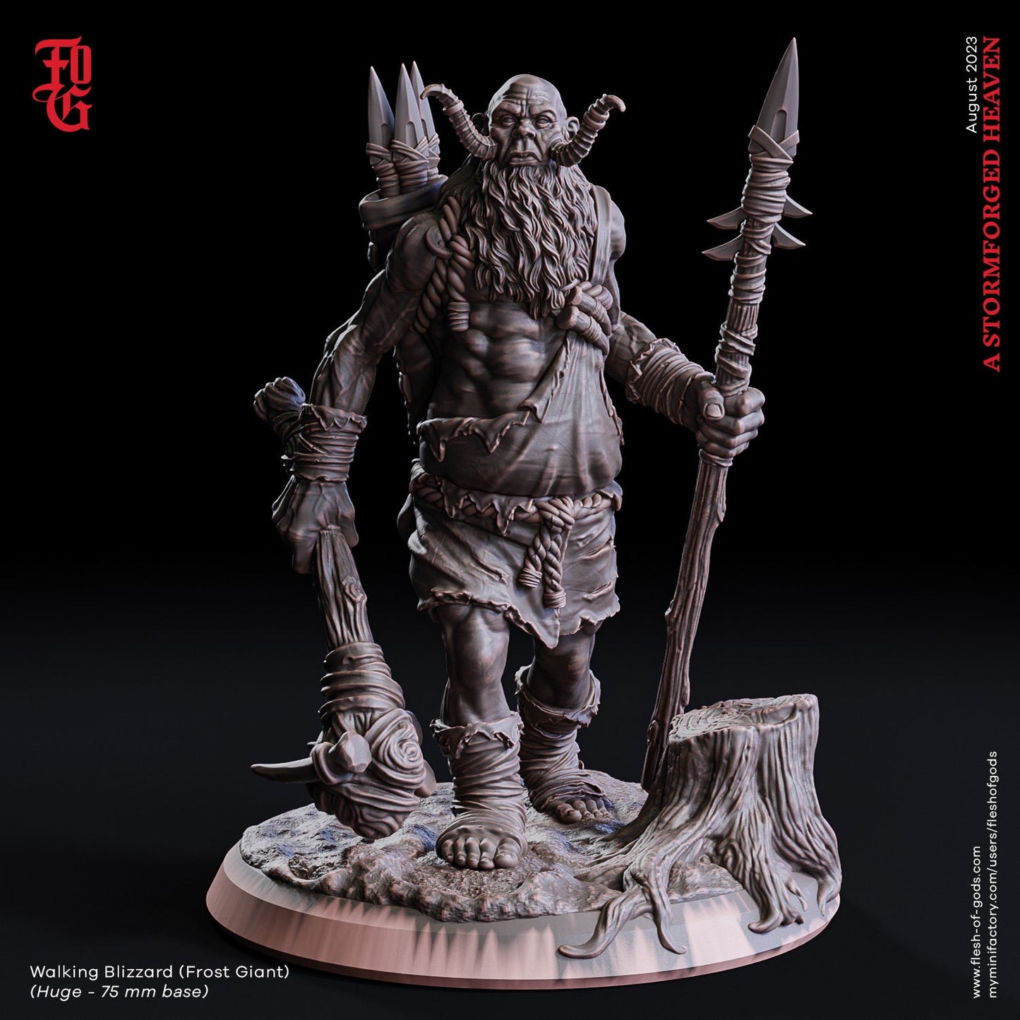 The Walking Blizzard (Frost Giant) - A Stormforged Heaven (sculpted by Flesh of Gods miniatures)