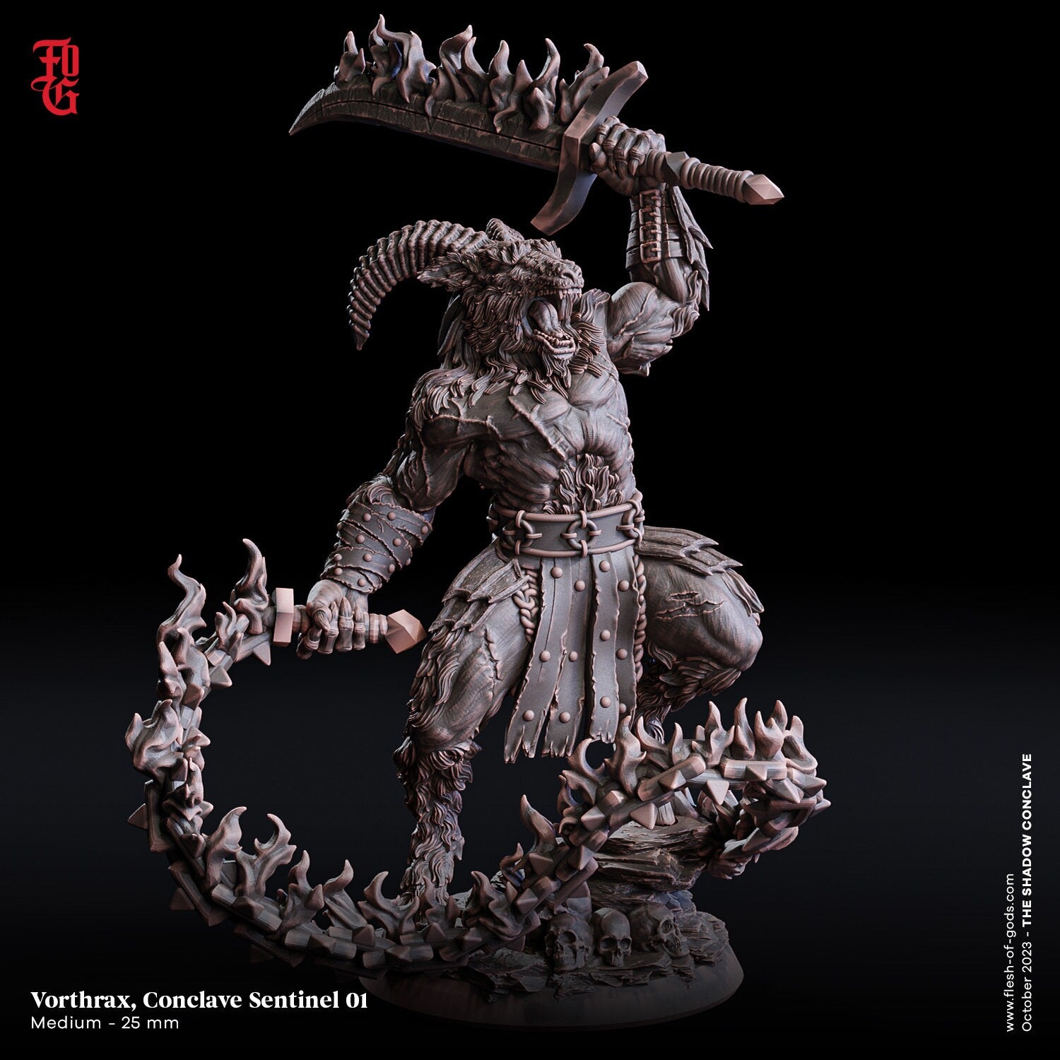 Vorthrax, Conclave Sentinel 01 - The Shadow Conclave (sculpted by Flesh of Gods miniatures)