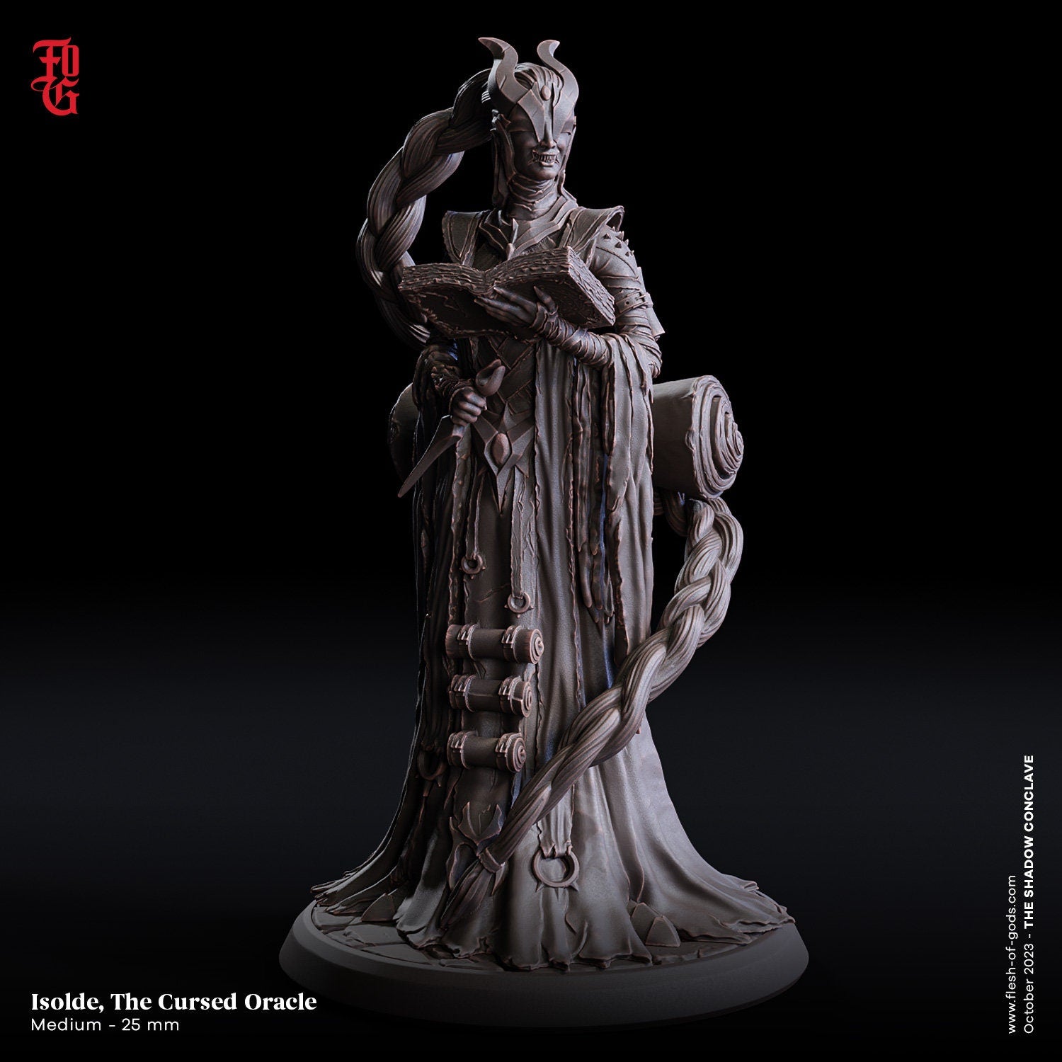 Isolde, The Cursed Oracle - The Shadow Conclave (sculpted by Flesh of Gods miniatures)