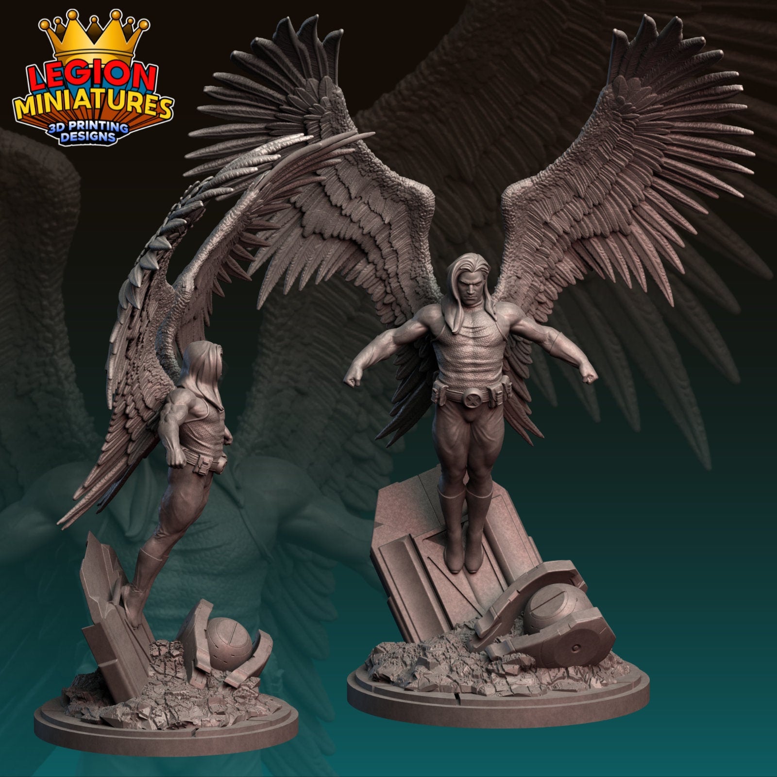 Angel Fan-Art 40mm Miniature (Sculpted by Legion Miniatures) (Crisis Protocol Proxy/Alternative)